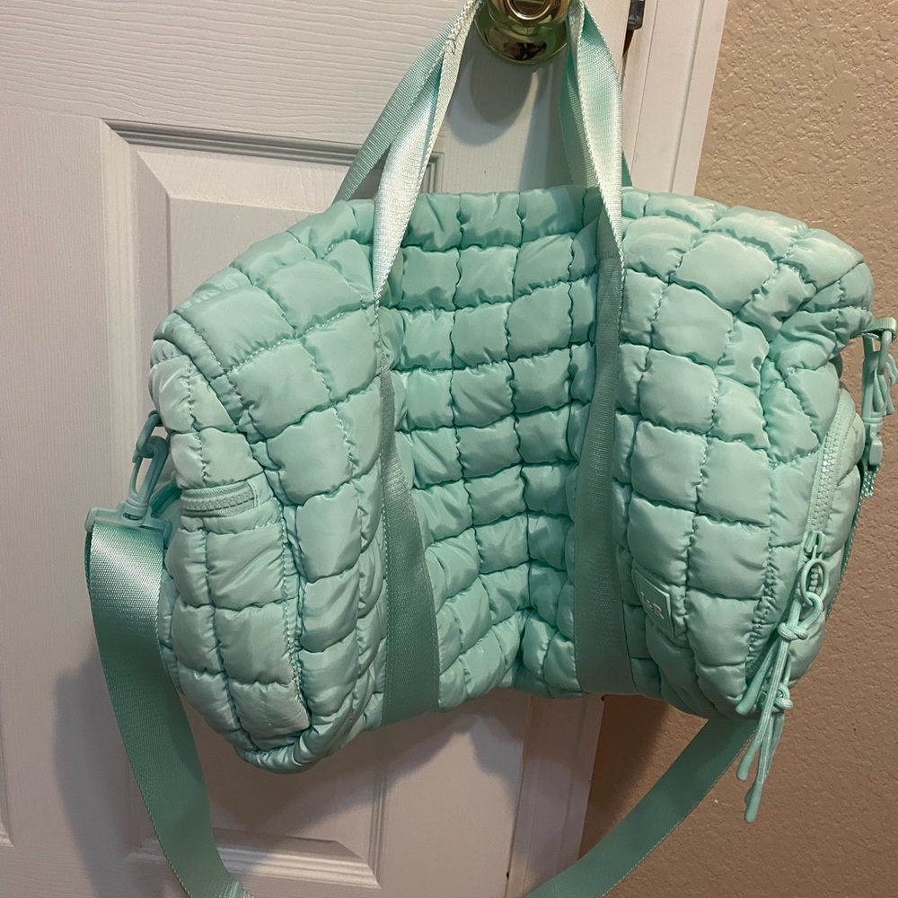 Iris & Rainbow mint green Puff duffle bag